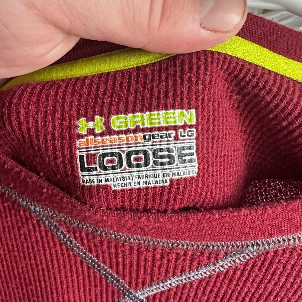Under Armour Red Long Sleeve Shirt - Picture 2 of 3
